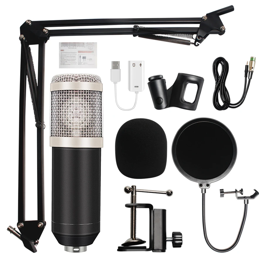 Professional bm 800 Condenser Microphone 3.5Mm Wired Bm-800 karaoke BM800 Recording Microphone for Computer Karaoke KTV