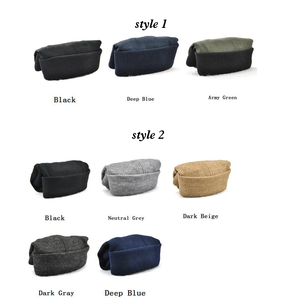 CASQUETTE,White--Bonnet Rétro Tricoté Homme, Sans Bords, Forme Melon