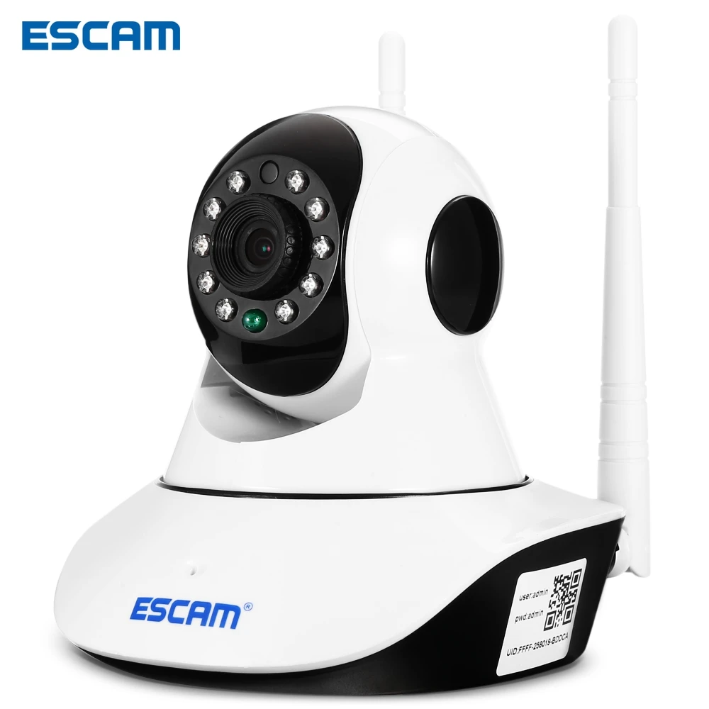 

Escam 720P P2P WiFi IP Camera Night Vision Pan Tilt P2P Surveillance Camera Two-way Audio Motion Detection Home Camera