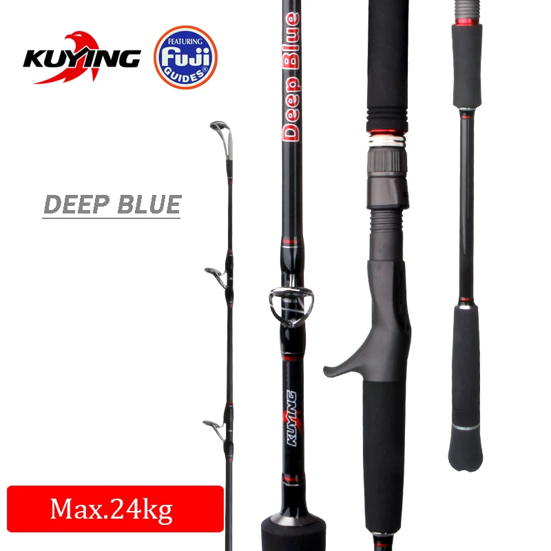 KUYING DEEP BLUE 1.56m 1.68m 1 Section Lure Fishing Jigging Rod Casting Spinning FUJI Parts Carbon Fiber Rods Cane Stick DeepSea KUYING DEEP BLUE 1.56m 1.68m 1 Section Lure Fishing Jigging Rod Casting Spinning FUJI Parts Carbon Fiber Rods Cane Stick DeepSea