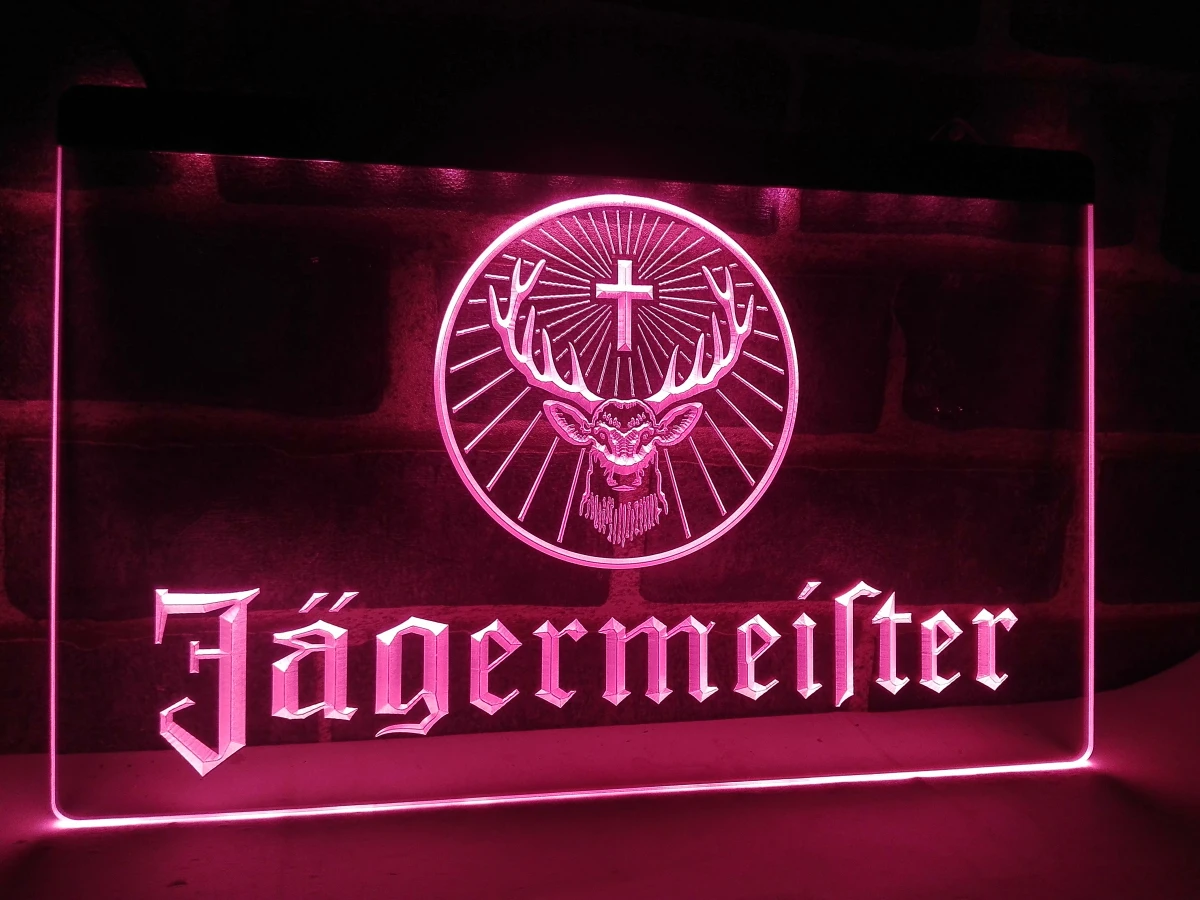 Светодиодный неоновый знак LR061 Jagermeister с головой оленя|Таблички и знаки| |