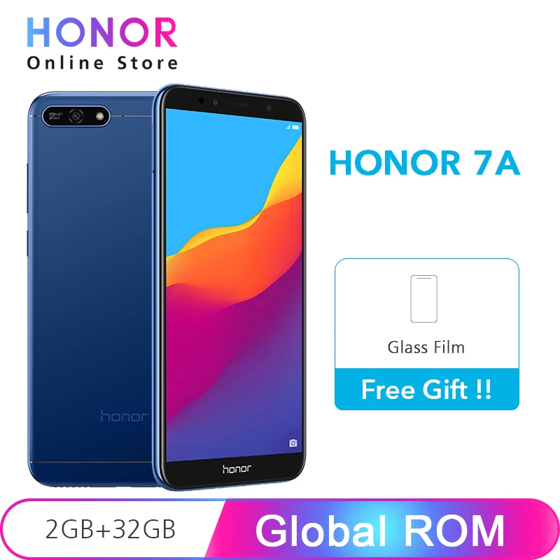 Оригинал Honor 7A 2 Гб ОЗУ 32 ПЗУ 5 7 &quotSnapdragon 430 Восьмиядерный мобильный телефон задний