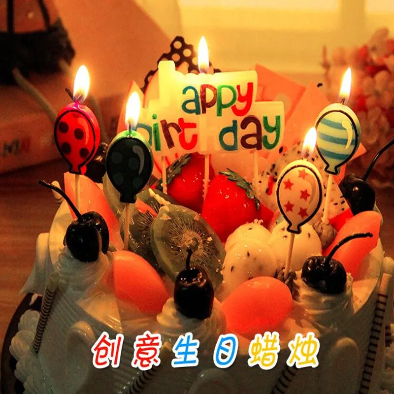 

1 set / lot cartoon pattern theme child birthday decoration candle male / girl birthday cake decoration event party supplies