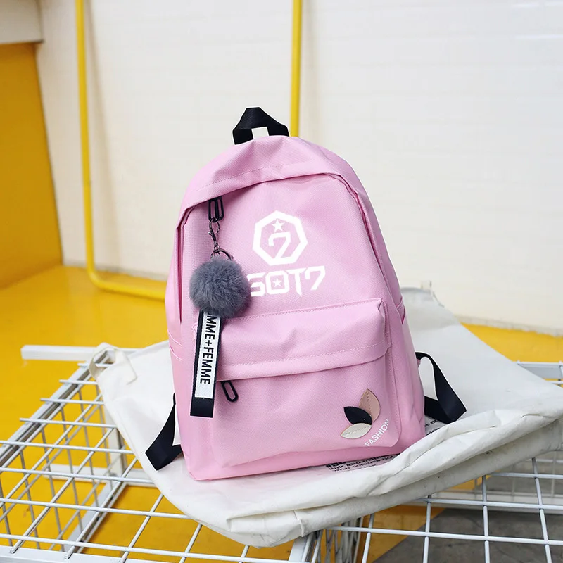 BackPack Twice Exo Got7 Backpacks Monsta X Bag For Teenager Wanna One Women Backpack School Girl Sac A Dos nct stray kids - Color: got7 2