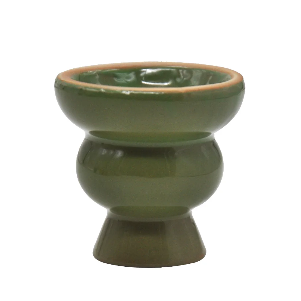 HORNET Ceramic Hookah Bowl Tobacco Shisha Bowl Five Holes For Hookah Chicha Narguile Accessories - Цвет: Green