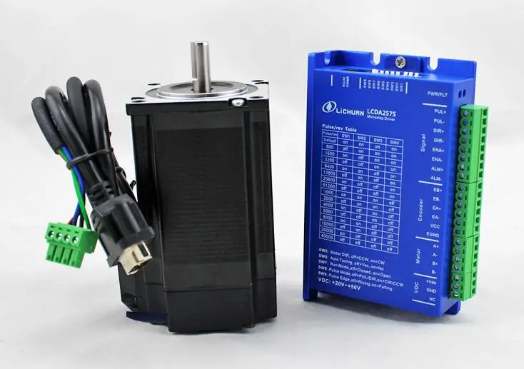 

57 Closed Loop Step Set 3Nm Closed Loop Set Two Phase LC57H2100+LCDA257S Precision Engraving Machine Equipment