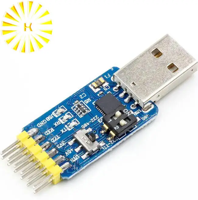 

USB CP2102 to TTL RS232 USB TTL to RS485 Mutual Convert 6 in 1 Convert Module