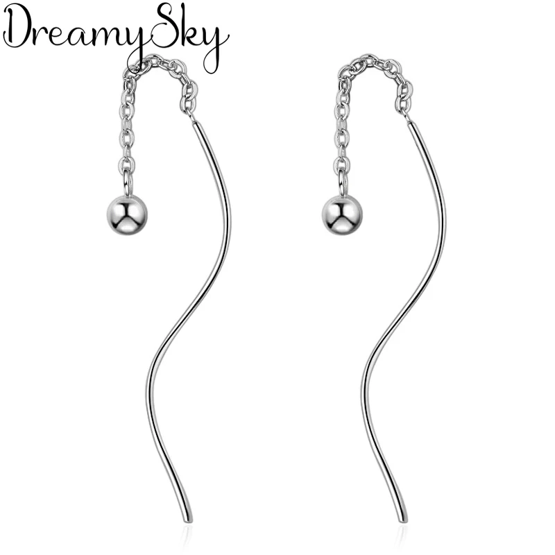 

Fashion Beads Earrings For Women Gift Bijoux 925 Sterling Silver Jewelry Korean Luxury Brand Earring Pendientes Brincos