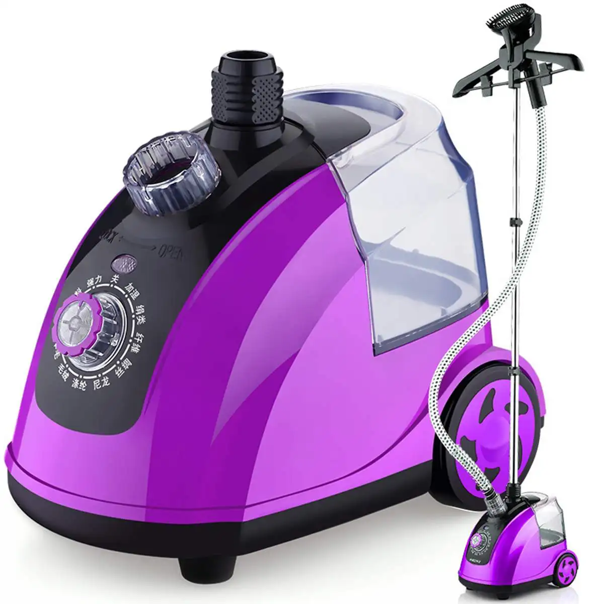  220V 1800W 1.8L Hanging Vertical Steam Iron Household Garment Clothing Store Ironing Machine Red Pu