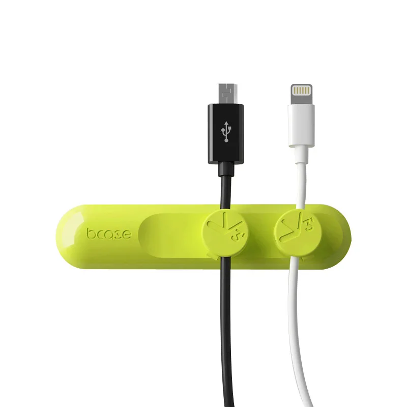 Магнитный кабельный сматыватель наушники кабельный органайзер управление провода хранения USB зарядный кабель Настольный шнур зажимы провода Держатель намотки - Цвет: green