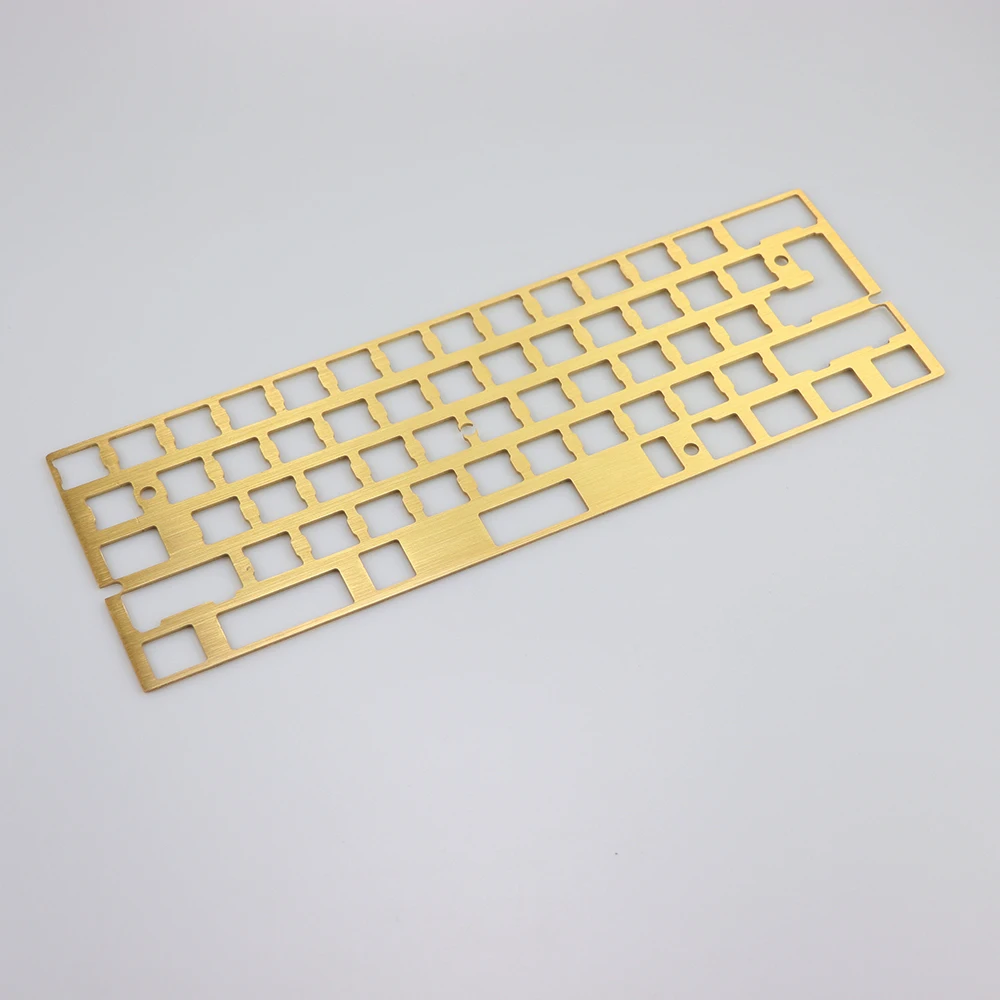 Mechanical keyboard cnc 60 brass drawing concurrence positioning plate support ISO ANSI for GH60 pcb 60%keyboard DIY