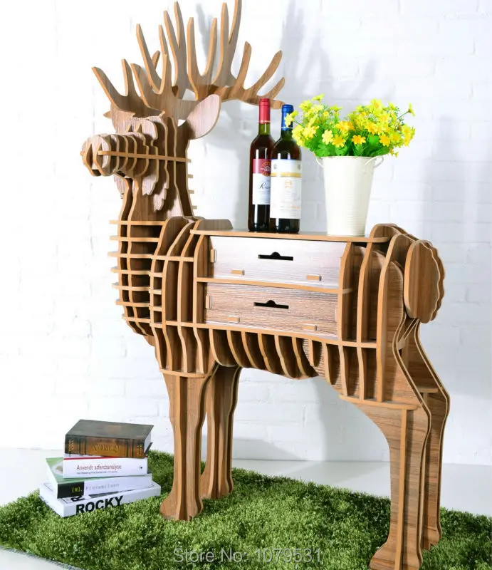 Купить олень головоломка с ничьей стол, деревянная мебель животных для ...