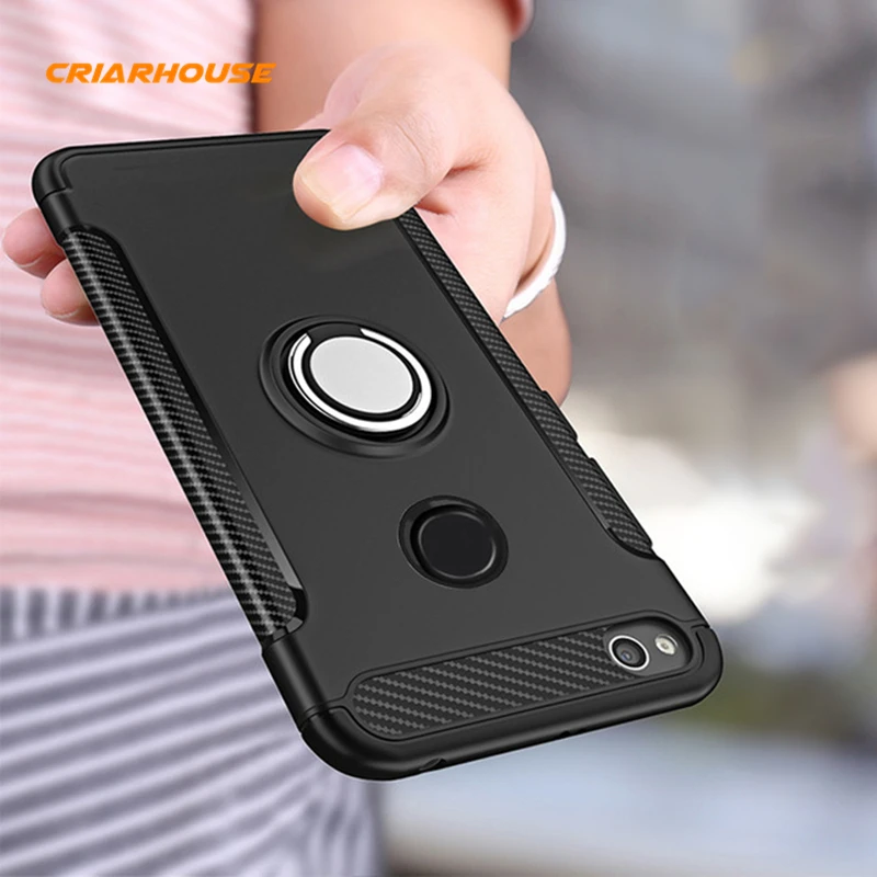 For Xiaomi Mi 8 6 A1 A2 Mix 2 2s Redmi S2 Note 5 Plus 4A 4 4X 5A 3s Ring Holder Magnetic Car Soft Stand Armor Case Cover |