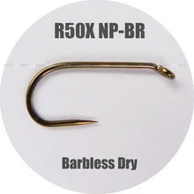 R50X, 100 штук рыболовных крючков, без косточек, сухие рыболовные крючки, завязывание мух, ловля нахлыстом