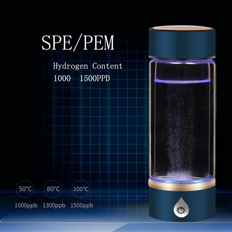 SPE/PEM водородный генератор воды бутылка с ионизатором воды очиститель воды фильтр для воды отдельный H2 и O2 Высокая чистая водородная бутылка