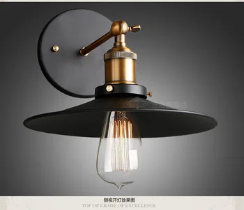 

Free shipping High quality wrought iron balcony stair lamp Loft Northern Europe american vintage retro country wall lamp W62