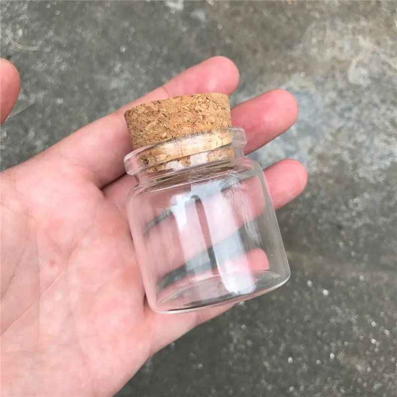 Capacity 50ml Glass Bottles With Cork Small Transparent Mini Empty Glass Vials Jars1 (5)