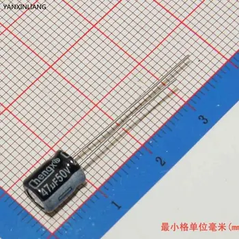 

50pcs Aluminum electrolytic capacitor 47uF 50V 6.3*7 Electrolytic capacitor