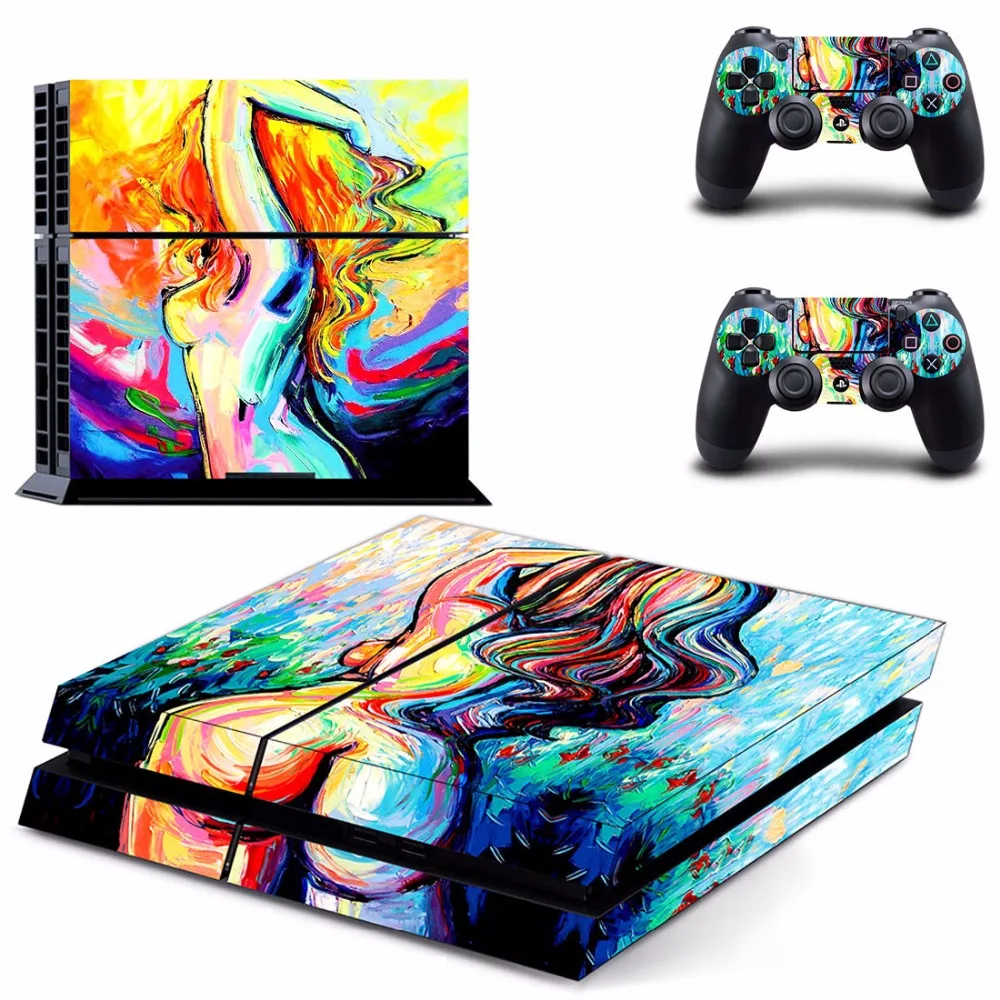 Custom Design Painting Ps4 Skin Sticker Decal Per Sony Ps4 Playstation 4 Console E 2 Controller Ps4 Skin Stickers Vinile