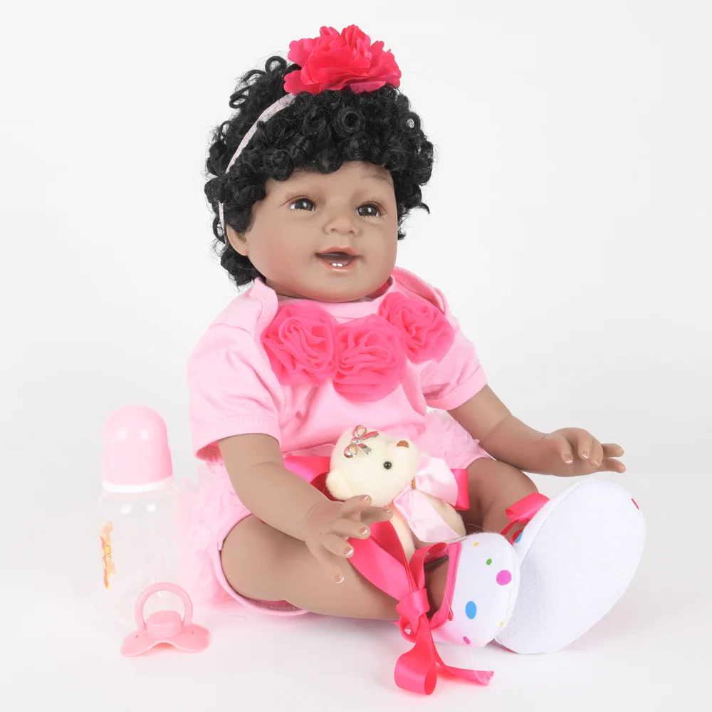 LEOOFU 55 см 22 дюймов дети игрушки Мягкие силиконовые reborn baby реалистичные виниловые