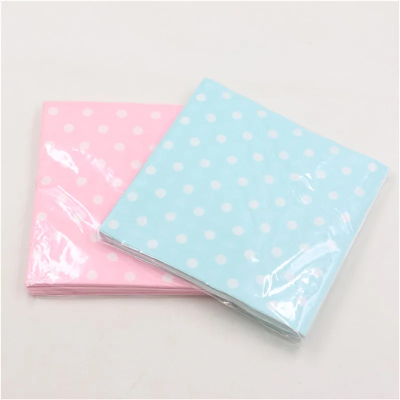pure-color-pink-blue-polka-dot-napkins-20pcs-food-grade-for-baby-boy-girls-Paper-Napkins