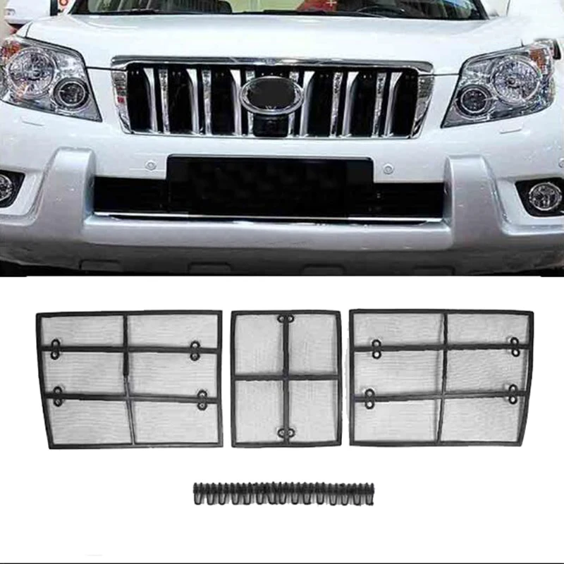 3Pcs Car Insect Screening Mesh Front Grille Insert Net For 2010 2012