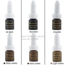 6 цветов/лот Золотая Роза постоянный пигмент для перманентного макияжа краска для бровей пигмент губ комплект