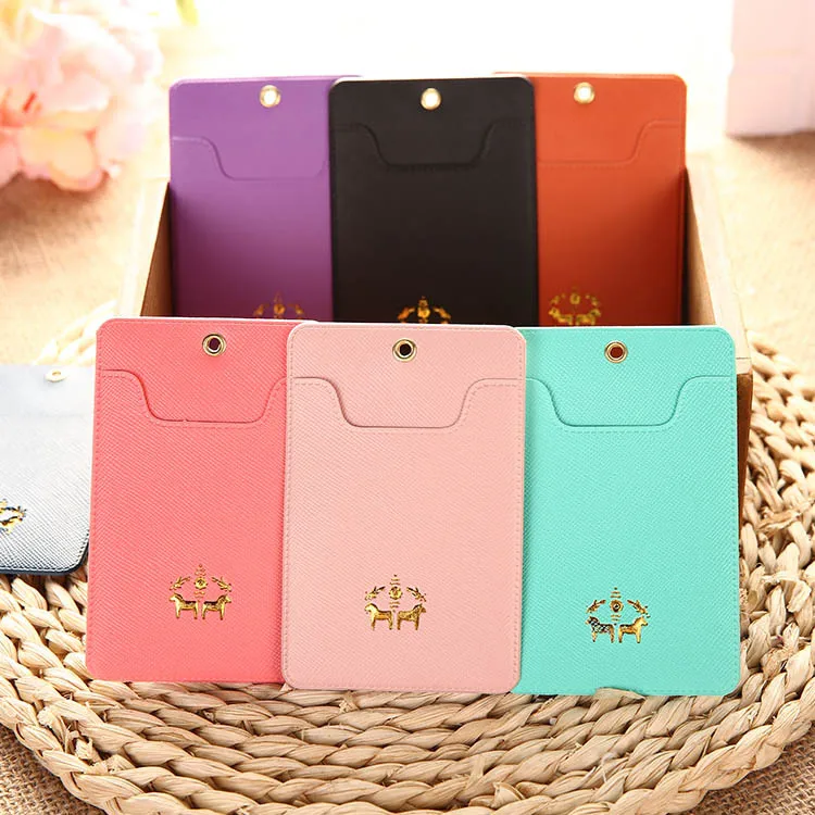 

women Pvc Leather Convenient ID Pocket Bank Credit Card Case Thin Card Wallet Women Cash Cards Pack Bus Card Holder