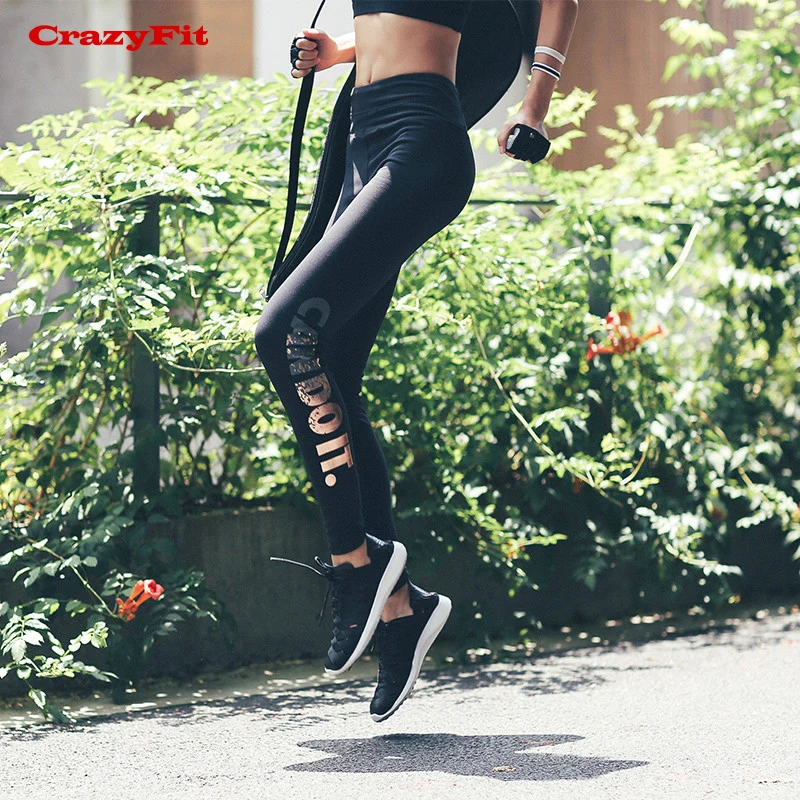 Женские спортивные Леггинсы CrazyFit штаны для фитнеса йоги бега компрессионные