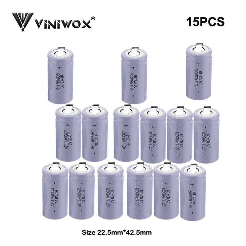 Внешний аккумулятор аккумуляторная батарея NICD 1 2 в Subc Ni CD 1200 мАч SC аккумуляторные
