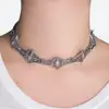 Hesiod Antique Silver Plated Short Chokers Necklaces Vintage Metal Charm Clavicle Necklace for Women Retro Necklaces & Pendants ► Photo 2/6