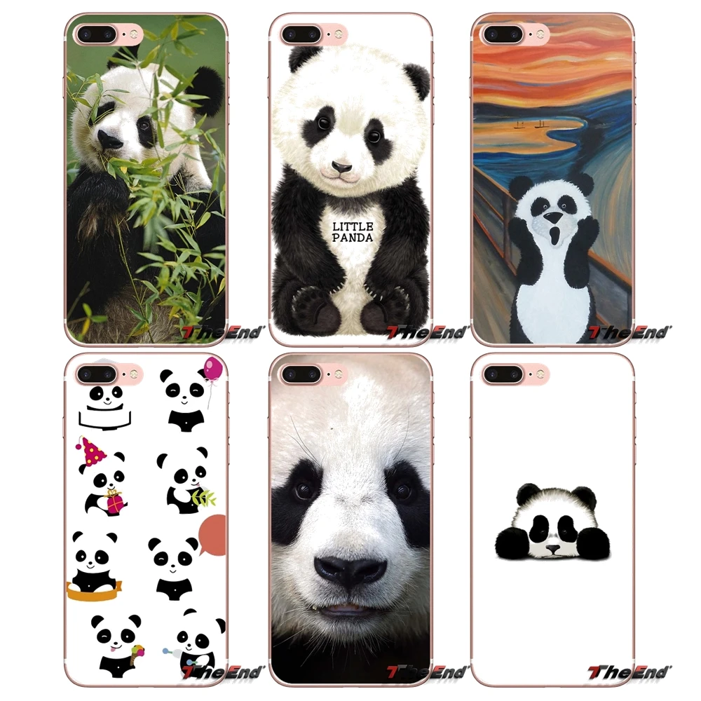 

For Samsung Galaxy Note 3 4 5 Grand Core Prime S3 S4 S5 MINI S6 S7 edge S8 S9 Plus Cute Chinese Panda Soft TPU Phone Case Cover