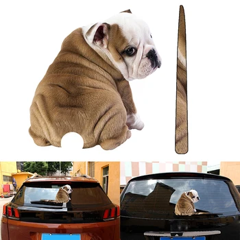 

Decor Car Dog Sticker Cartoon Pet Moving Adhesive Tail Animal Window Rear