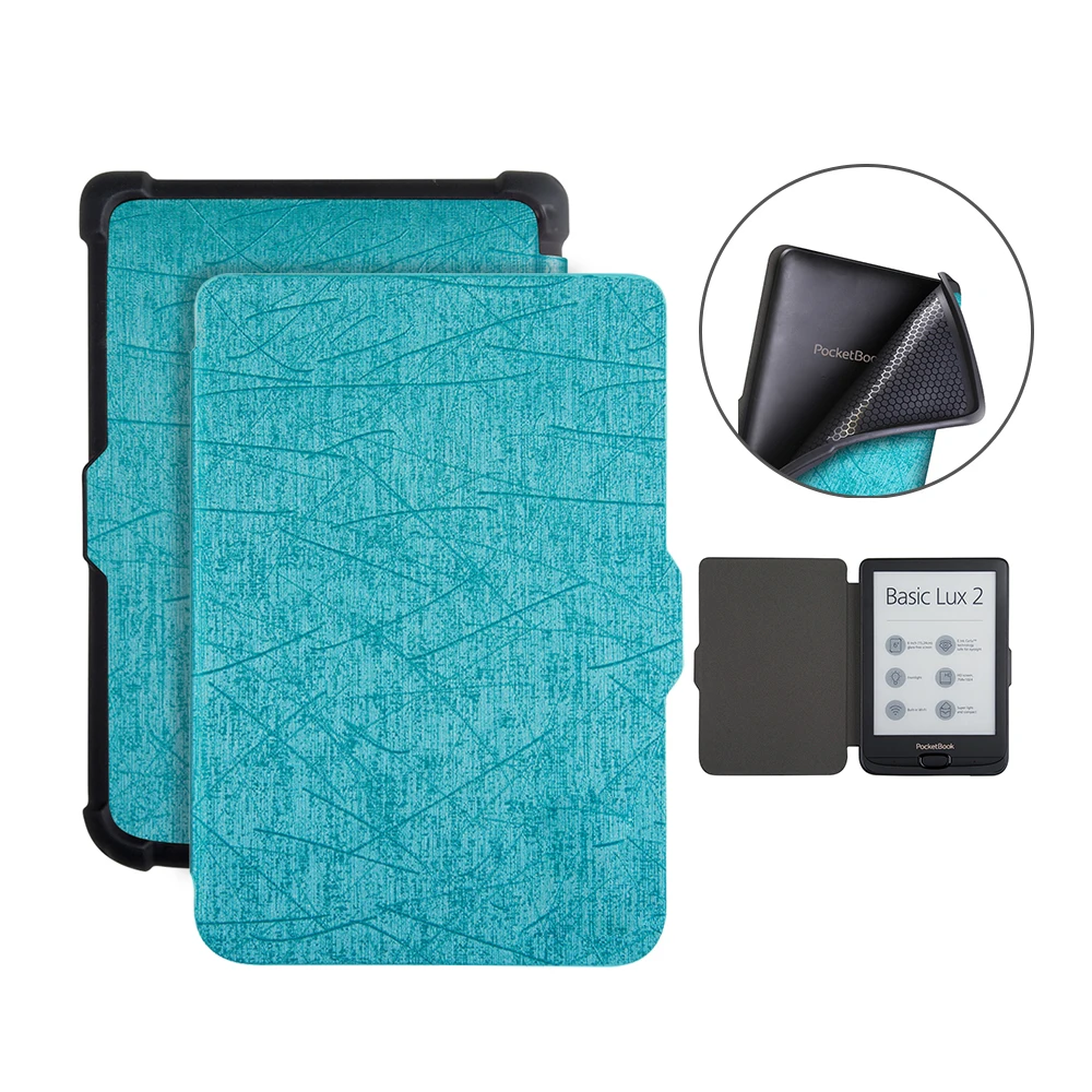 Чехол книжка для Pocketbook 616/627/632 basic Lux 2/touch Lux/touch HD ультратонкий чехол с функцией