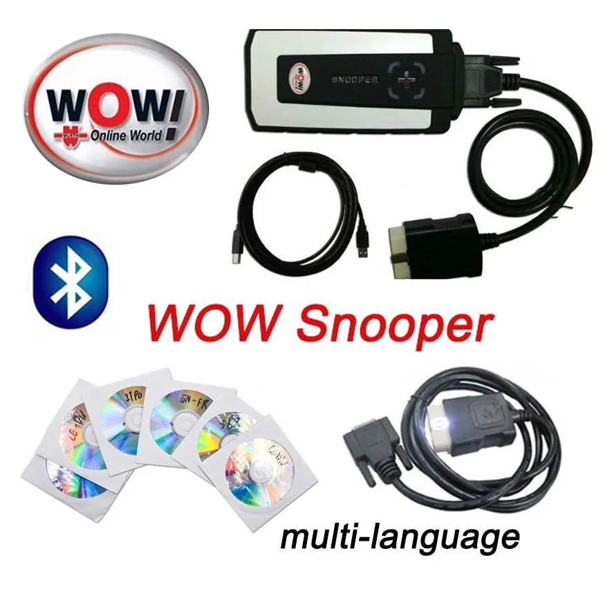 2017 WOW Snooper V5.00.8 R2 Bluetooth Diagnostic Tool for Cars