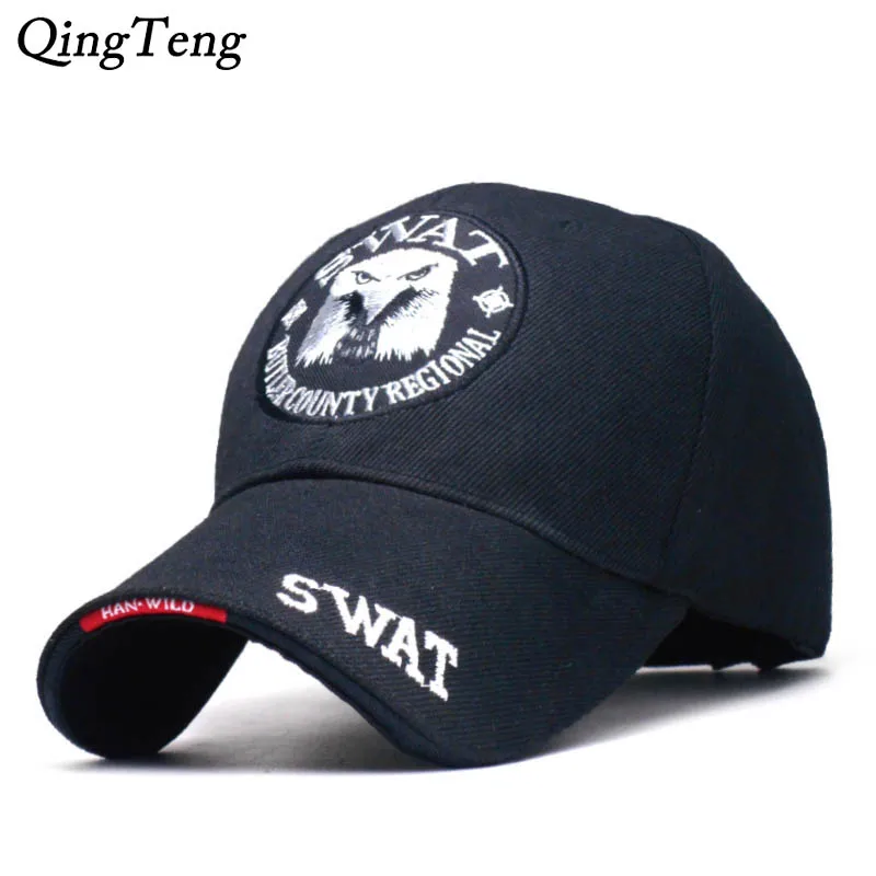 SWAT قبعة مموهه الذكور المطرزة النسر الأسود البيسبول قبعات الرجال Gorras الفقرة Hombre النساء Snapback العظام Masculino التكتيكية كاب