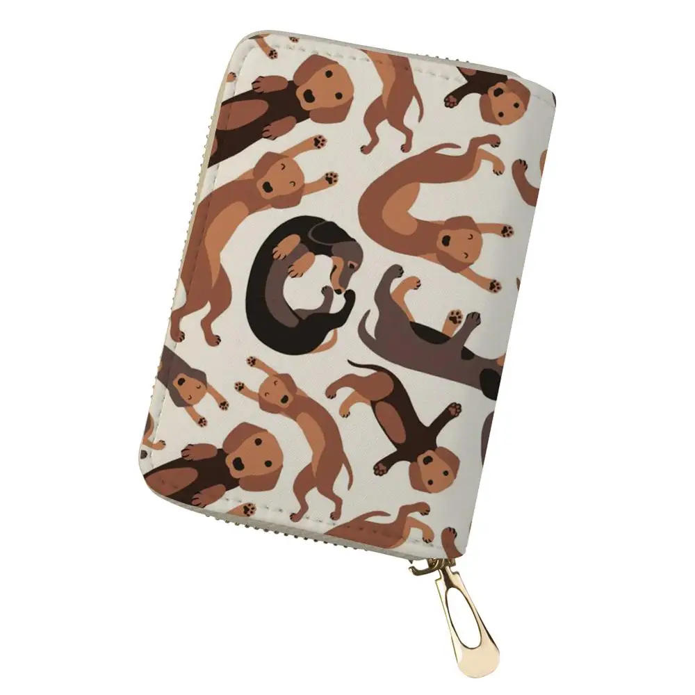 

Thikin Dachshund Pattern Card Holder for Girls Teens Mini Card Bag Women Card Protector Students Card package Baby Storage Bags