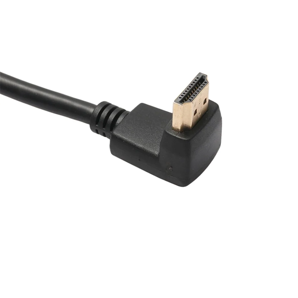 REXLIS 0,3 м HDMI под прямым углом 90 градусов 270 градусов плоский металлический кабель разъемы 1,4 в Высокоскоростной HDMI кабель