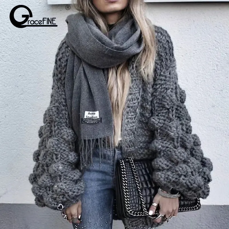 Women Fashion Korean American Long Lantern Sleeve Knitting Cardigan sweater Women Knitted Casual Warm Cardigan Shawl Sweater Women Fashion Korean American Long Lantern Sleeve Knitting Cardigan sweater Women Knitted Casual Warm Cardigan Shawl Sweater
