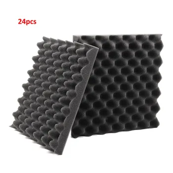 

24pcs Egg Crate Studio Deadening Sound-absorbing Acoustic Foam Treatment Soundproofing Sound Absorption Sound Insulation