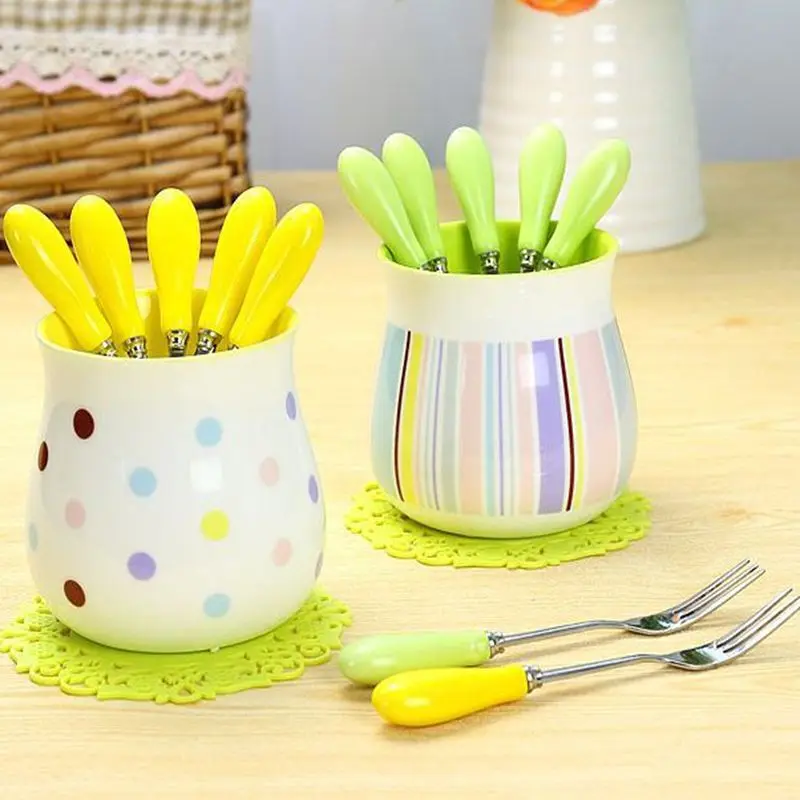 

fruit Fork Set Portable Party Cake Salad Vegetable Forks Picks Table Decor Tools