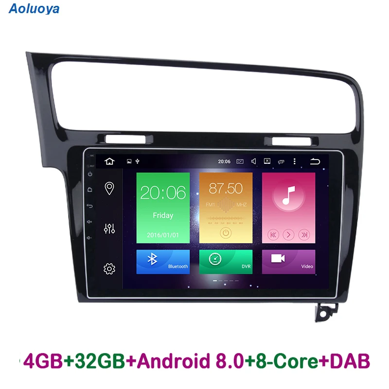 Aoluoya RAM 4 Гб Восьмиядерный Android 8 0 автомобильный Радио DVD GPS плеер для Фольксваген