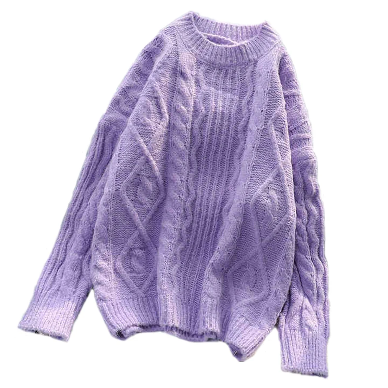 

Winter Women 2019 Large Size Women's Pullover Knitted Cashmere Women's Sweaters Loose Women's Jumper Autumn Girls Sweaters