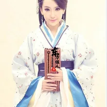 ТВ играть схемы Красота принцессы taowan простой синий Вышивка quju hanfu костюм для Для женщин