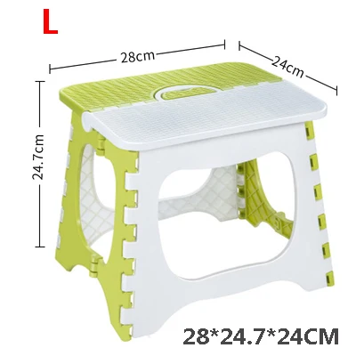 Модный толстый пластиковый складной маленький табурет, портативный складной стул, мини детское сиденье для взрослых, домашняя маленькая скамейка - Цвет: 05