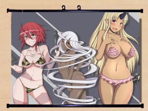 Monster musume no iru nichijou сексуальная настенная прокрутка для девочек напечатанная