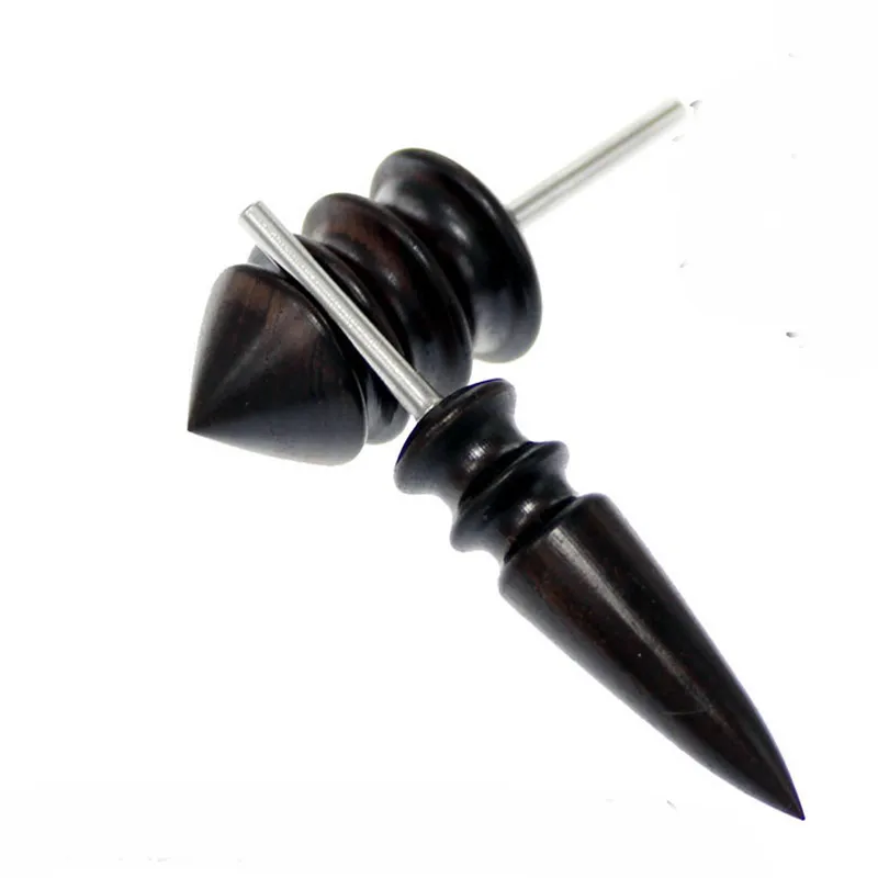 

New Useful Black Wooden Slicker Pointed Head Leather Tool Leather Craft Edge Burnishing Edge Slicker Pointed Tip Tools