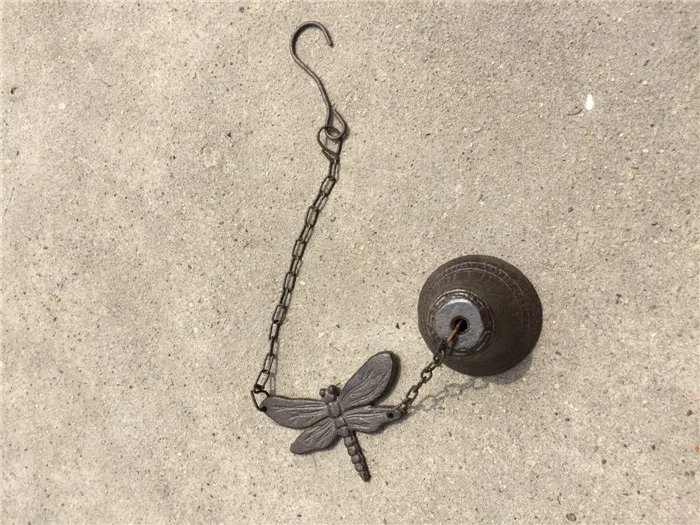 4 шт. страна Винтаж старый чугунный колокол Стрекоза Wind Chime WindChime Bell Настенный