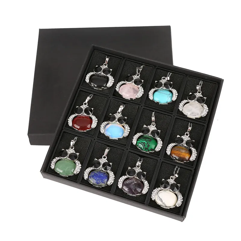 

2018 New Style Women Necklace Owl Pendant Rhinestone Sweater Chain Long Necklaces Jewelry Ornaments Exquisite Torque Trinket