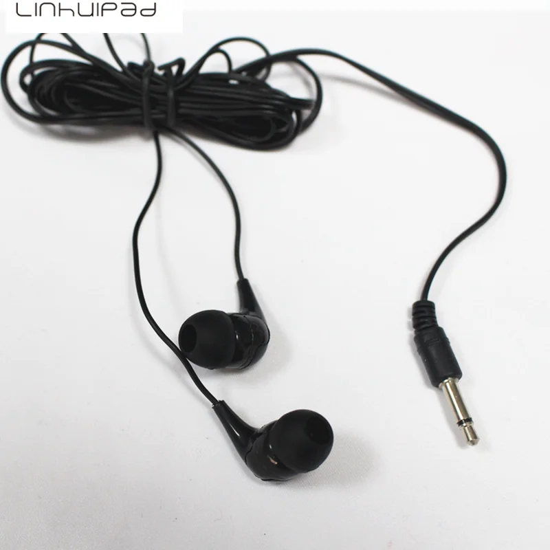 Linhuipad 5000 Pack Bulk Disposable In Ear Silicone Earphone Classroom Earbuds Low cost Mono Earbud For Hospital School Kids
